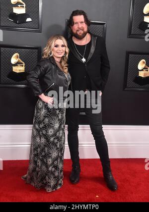 Zach Williams and Crystal Williams attending the 2020 GRAMMY Awards ...