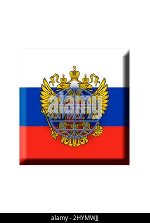 The Russian coat of arms with the Swift logo Stock Photo
