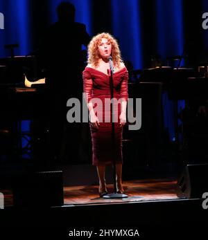 Bernadette Peters performing at Jerry Herman: A Celebration held at the Lunt Fontanne Theatre on February 3, 2020 in New York City, NY Stock Photo