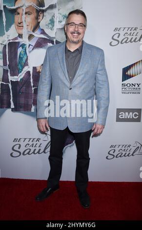 Vince Gilligan at AMC's 'Better Call Saul' Season 5 Special Premiere Event held at the ArcLight Cinemas Hollywood on February 5, 2020 in Hollywood, CA. Stock Photo