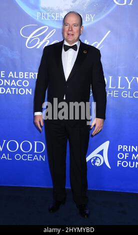 HSH Prince Albert II of Monaco at the 2020 Hollywood for the Global Ocean Gala Honoring HSH Prince Albert II of Monaco held at a private estate on February 6, 2020 in Beverly Hills, Los Angeles. Stock Photo