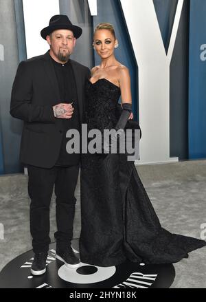 Joel Madden and Nicole Richie at the Vanity Fair Oscar Party 2020 held at the Wallis Annenberg Center for the Performing Arts on February 9, 2020 in Beverly Hills, CA. Stock Photo