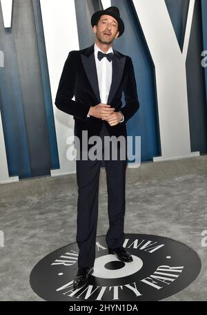 Adrien Brody at the Vanity Fair Oscar Party 2020 held at the Wallis Annenberg Center for the Performing Arts on February 9, 2020 in Beverly Hills, Los Angeles. Stock Photo