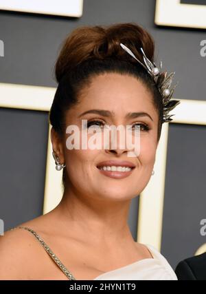 Salma Hayek at the 92nd Annual Academy Awards Press Room held at the Dolby Theatre on February 9, 2020 in Hollywood, Los Angeles. Stock Photo