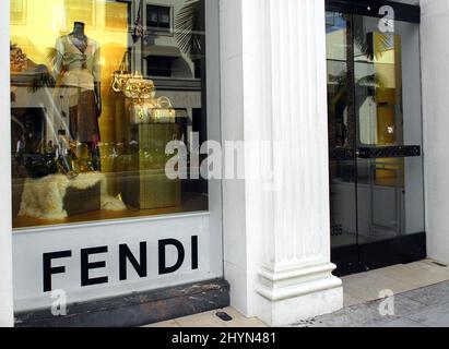 View of the Fendi store in Beverly Hills on August 01, 2020 in Los