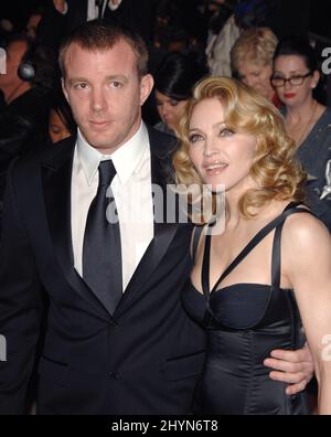 Guy Ritchie and Madonna attend the 2007 Vanity Fair Oscar Party at Mortons Restaurant in Hollywood. Picture: UK Press Stock Photo