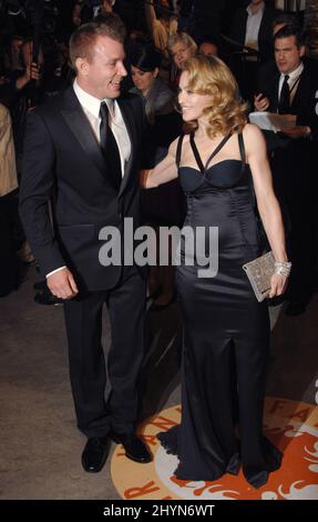 Guy Ritchie and Madonna attend the 2007 Vanity Fair Oscar Party at Mortons Restaurant in Hollywood. Picture: UK Press Stock Photo