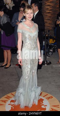 Kirsten Dunst attends the 2007 Vanity Fair Oscar Party at Mortons Restaurant in Hollywood. Picture: UK Press Stock Photo