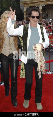 Keith Richards attends the 'Pirates of the Caribbean: At World's End' World Premiere in Disneyland. Picture: UK Press Stock Photo