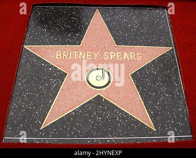 BRITNEY SPEARS HOLLYWOOD WALK OF FAME STAR CEREMONY. PICTURE: UK PRESS Stock Photo