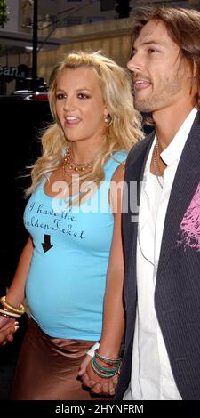Britney Spears & Kevin Federline attend the 'Charlie and the Chocolate Factory' World Premiere in Hollywood. Picture: UK Press Stock Photo
