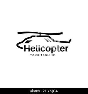 Simple flying helicopter design vector illustration Template Stock Vector