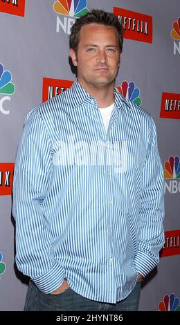 Matthew Perry attends an NBC All-Star Party in Pasadena. Picture: UK Press Stock Photo
