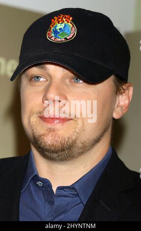 LEONARDO DICAPRIO ATTENDS THE NATURAL RESOURCES DEFENSE COUNCIL'S DEDICATION OF THE NEW DAVID FAMILY ENVIRONMENTAL ACTION CENTER AND THE LEONARDO DICAPRIO E-ACTIVISM ZONE PRESS CONFERENCE IN CALIFORNIA. PICTURE: UK PRESS Stock Photo