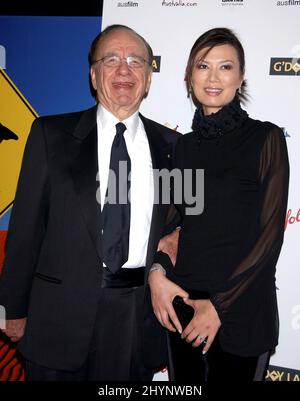 Rupert Murdoch & wife Wendi Deng attend the G'Day LA: Australia Week 2006 Penfolds Icon Gala Dinner at the Hollywood Palladium. Picture: UK Press Stock Photo