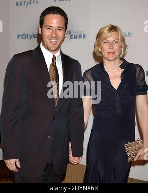 ROB MORROW & WIFE DEBBON AYER ATTEND THE PROJECT A.L.S 'FRIENDS FINDING A CURE' GALA IN BEVERLY HILLS. PICTURE: UK PRESS Stock Photo