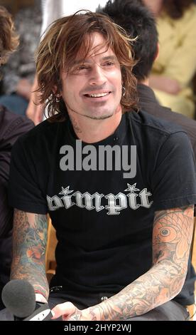 TOMMY LEE ATTENDS AN ALICIA LAWHON FASHION SHOW IN LOS ANGELES. PICTURE