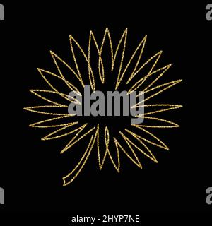 Abstract leaf in a modern line art style. Stock Vector