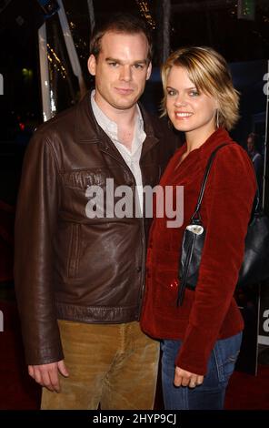 Michael C. Hall & Amy Spanger attend the 'Six Feet Under' Season Four ...