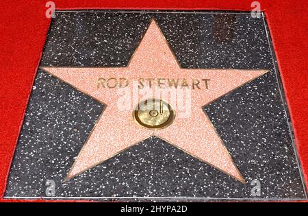 Rod Stewart honoured with a Star on the Hollywood Walk of Fame. Picture: UK Press Stock Photo