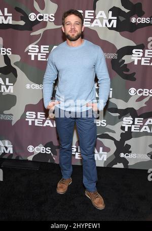 Max Thieriot attending the Seal Team Season 3 Winter Premiere in Los Angeles Stock Photo