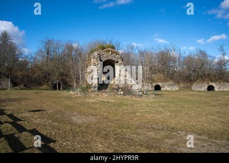 Belfort, France - February 19 , 2022: Fort du Salbert (Lefebvre). It is part of the fortified region of Belfort in the Bourgogne-Franche-Comte. Select Stock Photo