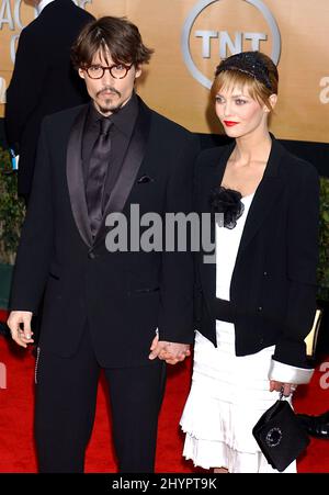 Johnny Depp & Vanessa Paradis attend The 11th Annual Screen Actors Guild Awards in Los Angeles. Picture: UK Press Stock Photo