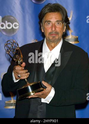 Al Pacino attends the 56th annual Emmy Awards at the Shrine Auditorium in Los Angeles. Picture: UK Press Stock Photo