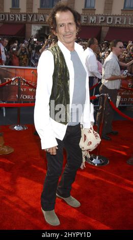 Keith Richards attends the 'Pirates of the Caribbean: At World's End' World Premiere in Disneyland. Picture: UK Press Stock Photo