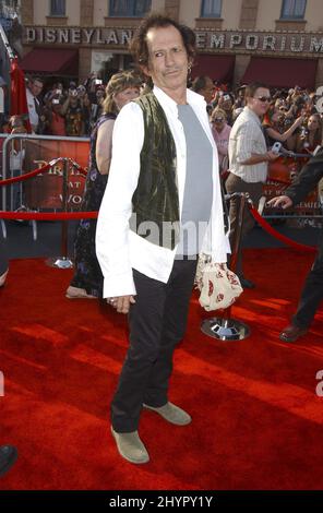 Keith Richards attends the 'Pirates of the Caribbean: At World's End' World Premiere in Disneyland. Picture: UK Press Stock Photo