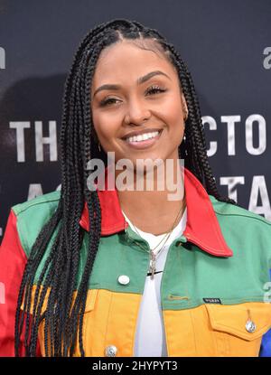 Brittney Elena arrives at the world premiere of "Air" on Monday, March