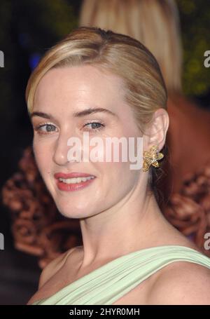 Kate Winslet attends the 2007 Vanity Fair Oscar Party at Mortons Restaurant in Hollywood. Picture: UK Press Stock Photo