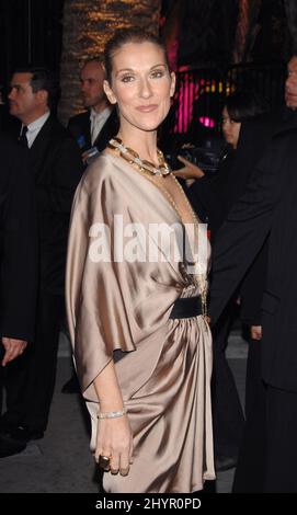 Celine Dion attends the 2007 Vanity Fair Oscar Party at Mortons Restaurant in Hollywood. Picture: UK Press Stock Photo