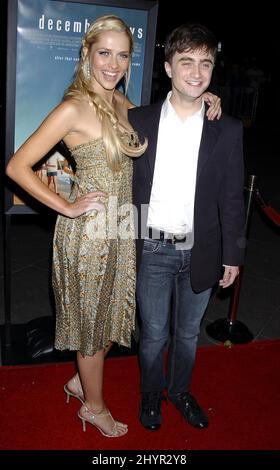 Teresa Palmer and Daniel Radcliffe attend the 'December Boys' Los Angeles Premiere. Stock Photo