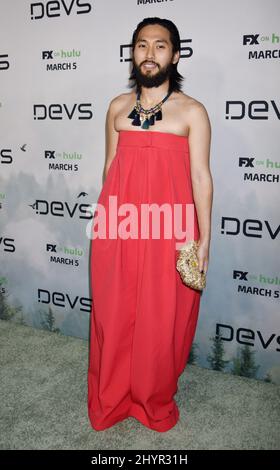 Jin Ha at FX on Hulu's 'Devs' Los Angeles Premiere held at the ArcLight Cinemas Hollywood on March 2, 2020 in Hollywood, USA. Stock Photo