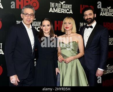 John Turturro, Winona Ryder, Zoe Kazan & Morgan Spector attending HBO's 'The Plot Against America' New York Premiere held at Florence Gould Hall on March 4, 2020 in New York City Stock Photo