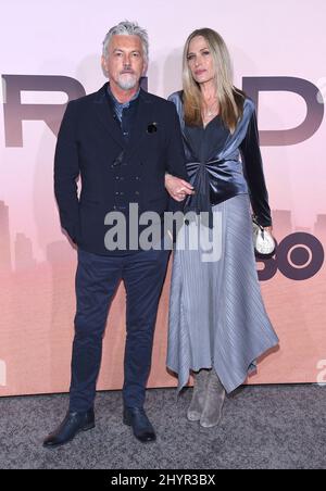Tommy Flanagan and Dina Livingston at the 'Westwood' season 3 Los Angeles premiere held at the TCL Chinese Theatre Stock Photo