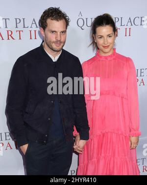 Jamie Dornan & Amelia Warner attends the A Quiet Place Part II Premiere held in New York City, USA on Sunday March 8, 2020. Stock Photo