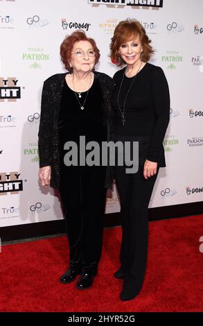 FILE PHOTO: Jacqueline McEntire, the mother of country music superstar Reba McEntire has passed away at 93 after a battle with cancer. Jacqueline Smith and Reba McEntire attend Muhammad Ali's 22nd Celebrity Fight Night held at the JW Marriott Desert Ridge Resort & Spa in Phoenix, AZ. on April 9, 2016 Stock Photo