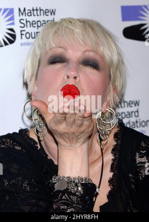 Cyndi Lauper attends the Matthew Shepard Foundation Honors held at the Wiltern Theatre in Los Angeles. Stock Photo