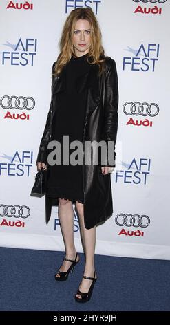 Marie-Josee Croze attends the 'Diving Bell And The Butterfly' AFI Fest Screening held at the AFI Fest Rooftop Village in Hollywood. Stock Photo