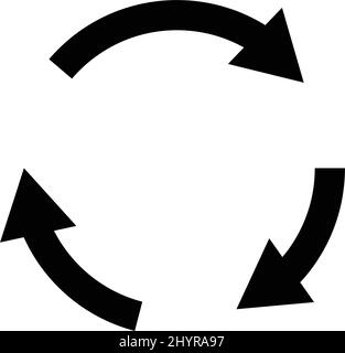 Rotating arrows. Synchronization and updating. Editable vector. Stock Vector