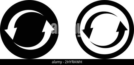 Rotating arrow icon set. Recycle and reload. Editable vectors. Stock Vector