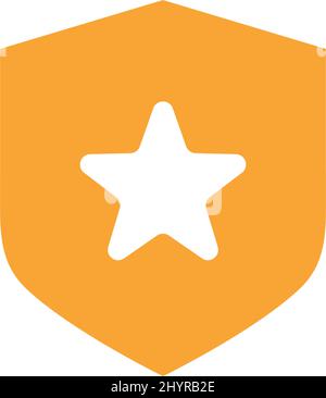 Star icon on shield. Security icon. Vector. Stock Vector