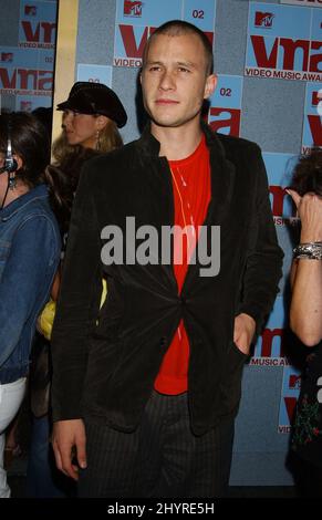 Heath Ledger attends the 2002 MTV Video Music Awards held at Radio Music Hall in New York. Stock Photo