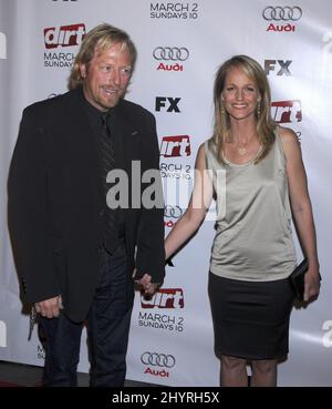 Matthew Carnahan and Helen Hunt at the 'Dirt' Season Two premiere screening held at the ArcLight Cinemas in Hollywood, CA. Stock Photo