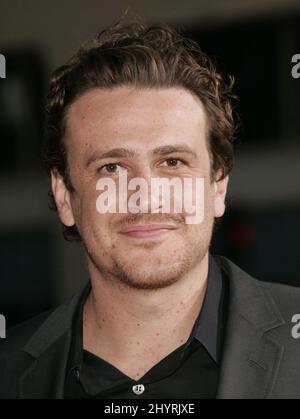 Jason Segel at the world premiere of 'Forgetting Sarah Marshall' at Grauman's Chinese Theatre in Los Angeles. Stock Photo