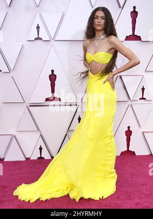 Zendaya at the 93rd Annual Academy Awards held at Union Station on April 26, 2021 in Los Angeles. Chris Pizzello-Pool/ML/AFF-USA.COM Stock Photo