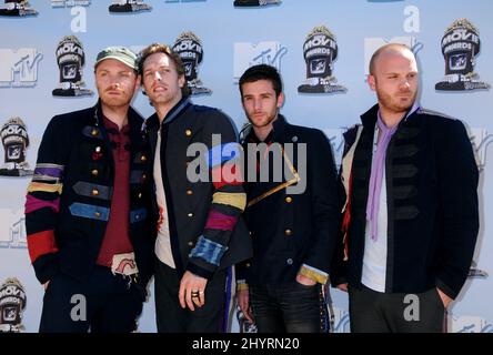 Coldplay arriving at the 2008 MTV Movie Awards, Universal Studios, Los Angeles. Stock Photo