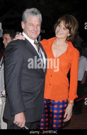 Jim Simpson and Sigourney Weaver at the world premiere of Disney Pixar ...